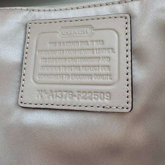 Coach Kristin Spectator Leather Hobo Bag Handbag 22509 Taupe Rose Multicolor NEW - Picture 8 of 12